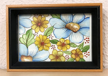 Carregar imagem no visualizador da galeria, Quadrinho Pintado á Mão em Aguarela, com Moldura, Pintura floral, Pequena Moldura, Arte Decorativa, Pintura em Papel, Aquarela, flores