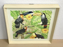 Carregar imagem no visualizador da galeria, Ilustração Pássaros Tropical, Tucanos, floresta, Quadro, Decoração, Reprodução do Original, Edição Limitada, Número de série, Médio, Giclée