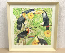 Carregar imagem no visualizador da galeria, Ilustração Pássaros Tropical, Tucanos, floresta, Quadro, Decoração, Reprodução do Original, Edição Limitada, Número de série, Médio, Giclée