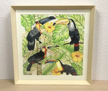 Carregar imagem no visualizador da galeria, Ilustração Pássaros Tropical, Tucanos, floresta, Quadro, Decoração, Reprodução do Original, Edição Limitada, Número de série, Médio, Giclée