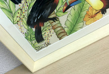Carregar imagem no visualizador da galeria, Ilustração Pássaros Tropical, Tucanos, floresta, Quadro, Decoração, Reprodução do Original, Edição Limitada, Número de série, Médio, Giclée