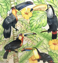 Carregar imagem no visualizador da galeria, Ilustração Pássaros Tropical, Tucanos, floresta, Quadro, Decoração, Reprodução do Original, Edição Limitada, Número de série, Médio, Giclée