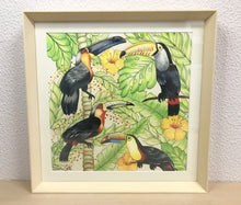 Carregar imagem no visualizador da galeria, Ilustração Pássaros Tropical, Tucanos, floresta, Quadro, Decoração, Reprodução do Original, Edição Limitada, Número de série, Médio, Giclée