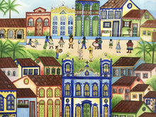 Carregar imagem no visualizador da galeria, Ilustração Naif, Arte Naif, Pintura de Casinhas, Quadro Decorativo, Reprodução Original, Edição Limitada, Número de série, Fineart, Giclée