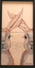 Carregar imagem no visualizador da galeria, Quadro de Azulejo, Pintado à Mão, com Moldura, Pintura Original, Coelhos, Pop Art, Decoração, Arte para Pendura, Arte Figurativa, Arte Pop, Pintura Pop, Quadro, Pintura Pop, Quadro divertido