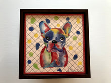 Carregar imagem no visualizador da galeria, Quadro de Azulejo, Pintado à Mão, Pintura Pop, com Moldura, Pintura Original, Cachorro Buldogue, Pop Art, Decoração, Arte para Pendura