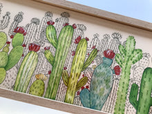 Carregar imagem no visualizador da galeria, Quadro com ilustração, com Moldura, Cactos, Pop Art, Decoração, Arte para Pendura, Fine art, Gravura, reprodução, Arte Impressa, Giclée