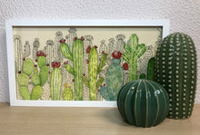 Carregar imagem no visualizador da galeria, Quadro com ilustração, com Moldura, Cactos, Pop Art, Decoração, Arte para Pendura, Fine art, Gravura, reprodução, Arte Impressa, Giclée