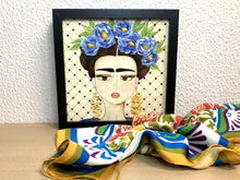 Carregar imagem no visualizador da galeria, Quadro com ilustração, com Moldura, Frida kahlo, Pop Art, Decoração, Arte para Pendura, Fine art, Gravura, reprodução, Arte Impressa, Giclée