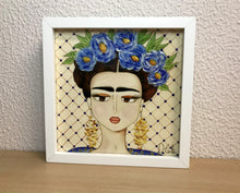 Carregar imagem no visualizador da galeria, Quadro com ilustração, com Moldura, Frida kahlo, Pop Art, Decoração, Arte para Pendura, Fine art, Gravura, reprodução, Arte Impressa, Giclée