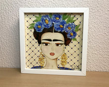 Carregar imagem no visualizador da galeria, Quadro com ilustração, com Moldura, Frida kahlo, Pop Art, Decoração, Arte para Pendura, Gravura, reprodução, Arte Impressa, Papel Fotográfico, Giclée