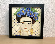 Carregar imagem no visualizador da galeria, Quadro com ilustração, com Moldura, Frida kahlo, Pop Art, Decoração, Arte para Pendura, Fine art, Gravura, reprodução, Arte Impressa, Giclée