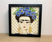 Carregar imagem no visualizador da galeria, Quadro com ilustração, com Moldura, Frida kahlo, Pop Art, Decoração, Arte para Pendura, Gravura, reprodução, Arte Impressa, Papel Fotográfico, Giclée