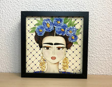 Carregar imagem no visualizador da galeria, Quadro com ilustração, com Moldura, Frida kahlo, Pop Art, Decoração, Arte para Pendura, Fine art, Gravura, reprodução, Arte Impressa, Giclée