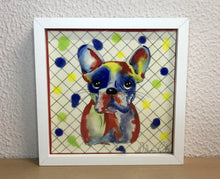 Carregar imagem no visualizador da galeria, Quadro com ilustração, com Moldura, Cachorro Buldogue, Pop Art, Arte para Pendura, Fine art, Gravura, reprodução, Arte Impressa, Giclée