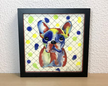 Carregar imagem no visualizador da galeria, Quadro com ilustração, com Moldura, Cachorro Buldogue, Pop Art, Arte para Pendura, Fine art, Gravura, reprodução, Arte Impressa, Giclée