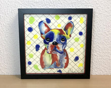 Carregar imagem no visualizador da galeria, Quadro com ilustração, com Moldura, Cachorro Buldogue, Arte para Pendura, Gravura, reprodução, Arte Impressa, Papel Fotográfico, Giclée