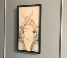 Carregar imagem no visualizador da galeria, Quadro de Azulejo, Pintado à Mão, com Moldura, Pintura Original, Coelhos, Pop Art, Decoração, Arte para Pendura, Arte Figurativa, Arte Pop, Pintura Pop, Quadro, Pintura Pop, Quadro divertido