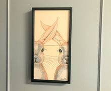 Carregar imagem no visualizador da galeria, Quadro de Azulejo, Pintado à Mão, com Moldura, Pintura Original, Coelhos, Pop Art, Decoração, Arte para Pendura, Arte Figurativa, Arte Pop, Pintura Pop, Quadro, Pintura Pop, Quadro divertido