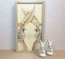 Carregar imagem no visualizador da galeria, Quadro com ilustração, com Moldura, Coelhos, Pop Art, Arte para Pendura, papel foto, Gravura, reprodução, Arte Impressa, Giclée, Decoração