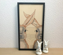 Carregar imagem no visualizador da galeria, Quadro de Azulejo, Pintado à Mão, com Moldura, Pintura Original, Coelhos, Pop Art, Decoração, Arte para Pendura, Arte Figurativa, Arte Pop, Pintura Pop, Quadro, Pintura Pop, Quadro divertido