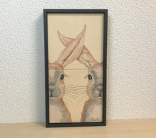 Carregar imagem no visualizador da galeria, Quadro de Azulejo, Pintado à Mão, com Moldura, Pintura Original, Coelhos, Pop Art, Decoração, Arte para Pendura, Arte Figurativa, Arte Pop, Pintura Pop, Quadro, Pintura Pop, Quadro divertido