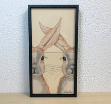 Carregar imagem no visualizador da galeria, Quadro de Azulejo, Pintado à Mão, com Moldura, Pintura Original, Coelhos, Pop Art, Decoração, Arte para Pendura, Arte Figurativa, Arte Pop, Pintura Pop, Quadro, Pintura Pop, Quadro divertido