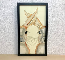 Carregar imagem no visualizador da galeria, Quadro com ilustração, com Moldura, Coelhos, Pop Art, Arte para Pendura, papel foto, Gravura, reprodução, Arte Impressa, Giclée, Decoração
