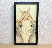 Carregar imagem no visualizador da galeria, Quadro com ilustração, com Moldura, Coelhos, Pop Art, Arte para Pendura, Fine art, Gravura, reprodução, Arte Impressa, Giclée, Decoração