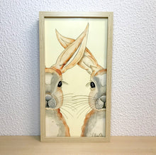 Carregar imagem no visualizador da galeria, Quadro com ilustração, com Moldura, Coelhos, Pop Art, Arte para Pendura, papel foto, Gravura, reprodução, Arte Impressa, Giclée, Decoração