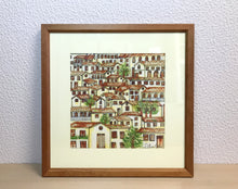 Carregar imagem no visualizador da galeria, Ilustração Naif, Arte Naif, Pintura de Casinhas, Quadro Decorativo, Reprodução Original, Edição Limitada, Número de série, Fineart, Giclée