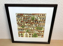 Carregar imagem no visualizador da galeria, Ilustração Naif, Arte Naif, Pintura de Casinhas, Quadro Decorativo, Reprodução Original, Edição Limitada, Número de série, Fineart, Giclée