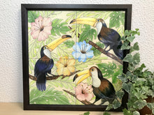 Carregar imagem no visualizador da galeria, Ilustração Pássaros Trotical, Tucanos, floresta, Quadro, Decoração, Reprodução do Original, Edição Limitada, Número de série, tamanho Médio
