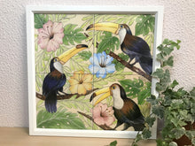 Carregar imagem no visualizador da galeria, Ilustração Pássaros Trotical, Tucanos, floresta, Quadro, Decoração, Reprodução do Original, Edição Limitada, Número de série, tamanho Médio