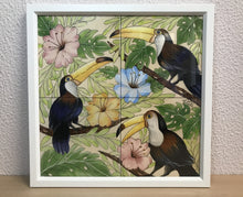 Carregar imagem no visualizador da galeria, Ilustração Pássaros Trotical, Tucanos, floresta, Quadro, Decoração, Reprodução do Original, Edição Limitada, Número de série, tamanho Médio