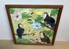 Carregar imagem no visualizador da galeria, Ilustração Pássaros Tropical, Tucanos, floresta, Quadro, Decoração, Reprodução do Original, Edição Limitada, Número de série, Médio, Giclée