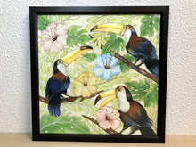 Carregar imagem no visualizador da galeria, Ilustração Pássaros Tropical, Tucanos, floresta, Quadro, Decoração, Reprodução do Original, Edição Limitada, Número de série, Médio, Giclée