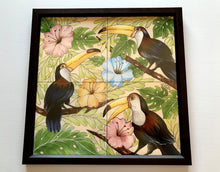 Carregar imagem no visualizador da galeria, Ilustração Pássaros Trotical, Tucanos, floresta, Quadro, Decoração, Reprodução do Original, Edição Limitada, Número de série, tamanho Médio