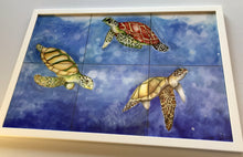 Carregar imagem no visualizador da galeria, Ilustração Tartarugas, Tartarugas marinhas, Fundo do Mar, Quadro, Decoração, Reprodução do Original, Edição Limitada, Número de série,