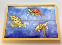 Carregar imagem no visualizador da galeria, Ilustração Tartarugas, Tartarugas marinhas, Fundo do Mar, Quadro, Decoração, Reprodução do Original, Edição Limitada, Número de série,