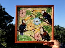 Carregar imagem no visualizador da galeria, Ilustração Pássaros Trotical, Tucanos, floresta, Quadro, Decoração, Reprodução do Original, Edição Limitada, Número de série, tamanho Médio