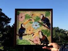Carregar imagem no visualizador da galeria, Ilustração Pássaros Trotical, Tucanos, floresta, Quadro, Decoração, Reprodução do Original, Edição Limitada, Número de série, tamanho Médio