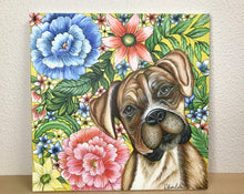 Carregar imagem no visualizador da galeria, Quadro com Pintura do Cachorro, Cachorro Boxer, Quadro em Tela, Impressão em Tela, Decoração, Pintura Pet, Pintura de Cachorro, Boxer, POP,
