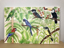 Carregar imagem no visualizador da galeria, Quadro com Pintura de Pássaros, Tela impressa de pássaros, Quadro em Tela, Impressão em Tela, Arte, Natureza, Floresta, Pássaros, Aves