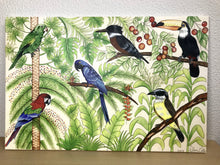 Carregar imagem no visualizador da galeria, Quadro com Pintura de Pássaros, Tela impressa de pássaros, Quadro em Tela, Impressão em Tela, Arte, Natureza, Floresta, Pássaros, Aves