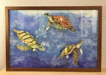 Carregar imagem no visualizador da galeria, Ilustração Tartarugas, Tartarugas marinhas, Fundo do Mar, Quadro, Decoração, Reprodução do Original, Edição Limitada, Número de série,
