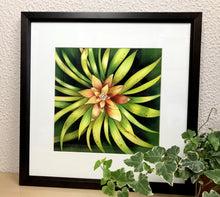 Carregar imagem no visualizador da galeria, Ilustração Bromélia, Planta Tropical, Floresta, Quadro, Decoração, Reprodução Original, Edição Limitada, Número de série, Fineart, Giclée