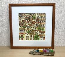 Carregar imagem no visualizador da galeria, Ilustração Naif, Arte Naif, Pintura de Casinhas, Quadro Decorativo, Reprodução Original, Edição Limitada, Número de série, Fineart, Giclée