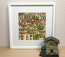 Carregar imagem no visualizador da galeria, Ilustração Naif, Arte Naif, Pintura de Casinhas, Quadro Decorativo, Reprodução Original, Edição Limitada, Número de série, Fineart, Giclée