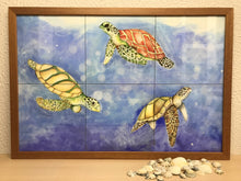 Carregar imagem no visualizador da galeria, Ilustração Tartarugas, Tartarugas marinhas, Fundo do Mar, Quadro, Decoração, Reprodução do Original, Edição Limitada, Número de série,
